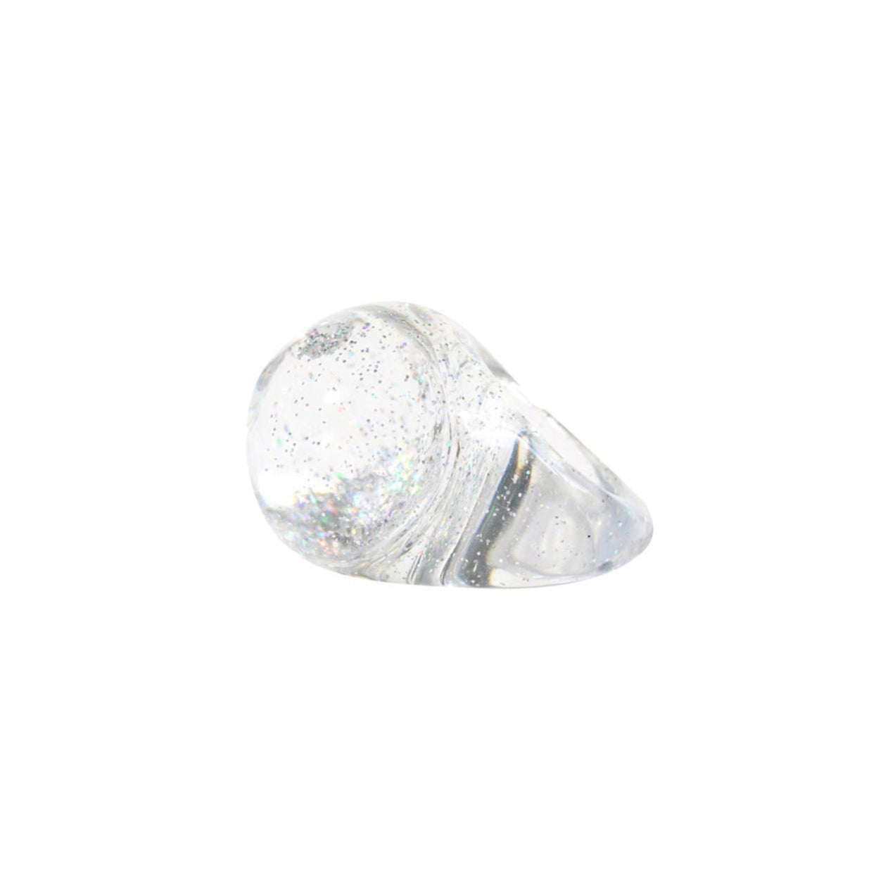 Snow Globe Ring Chunky Glitter