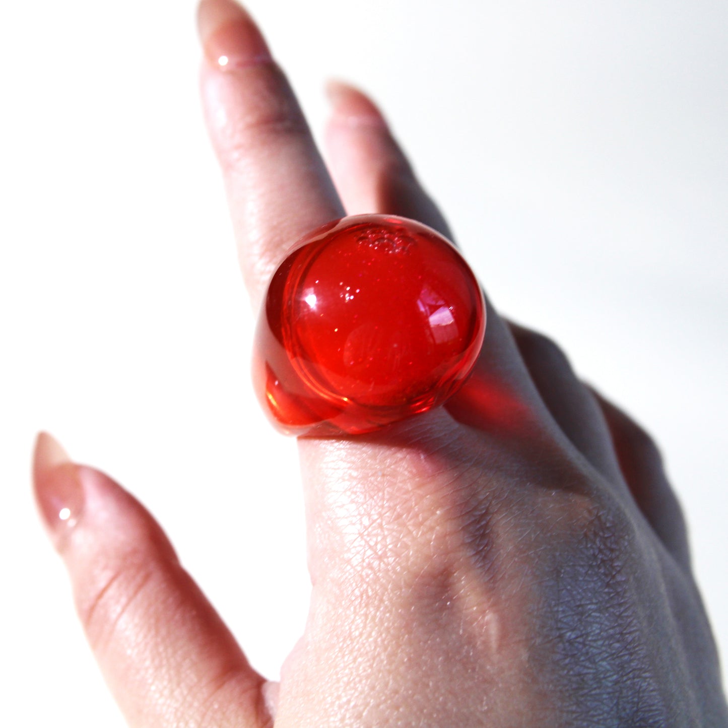 Snow Globe ring Maraschino