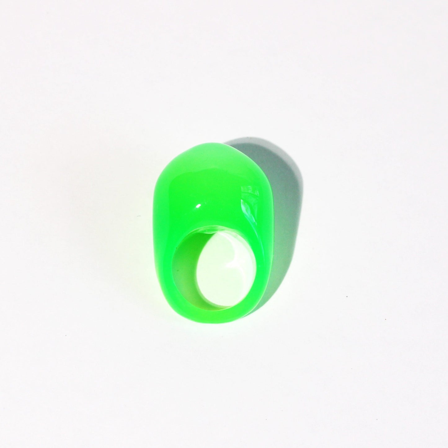 Snow Globe Ring Neon Green