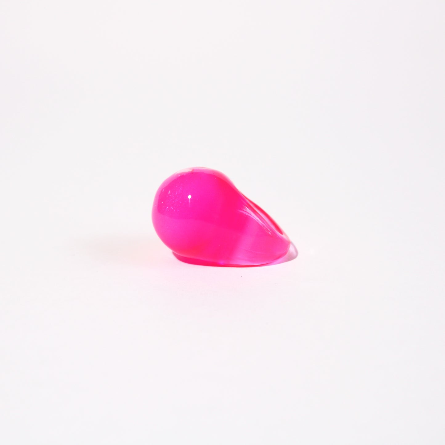 Snow Globe Ring Neon Pink