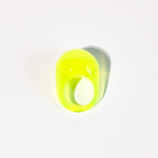 Snow Globe Ring Neon Yellow