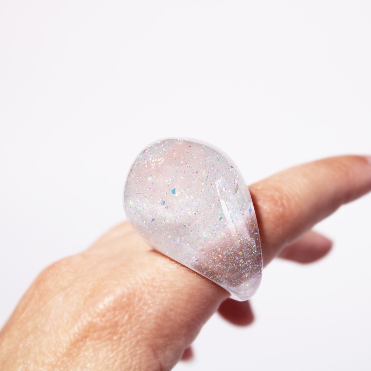 Glow In The Dark Snow Globe Ring