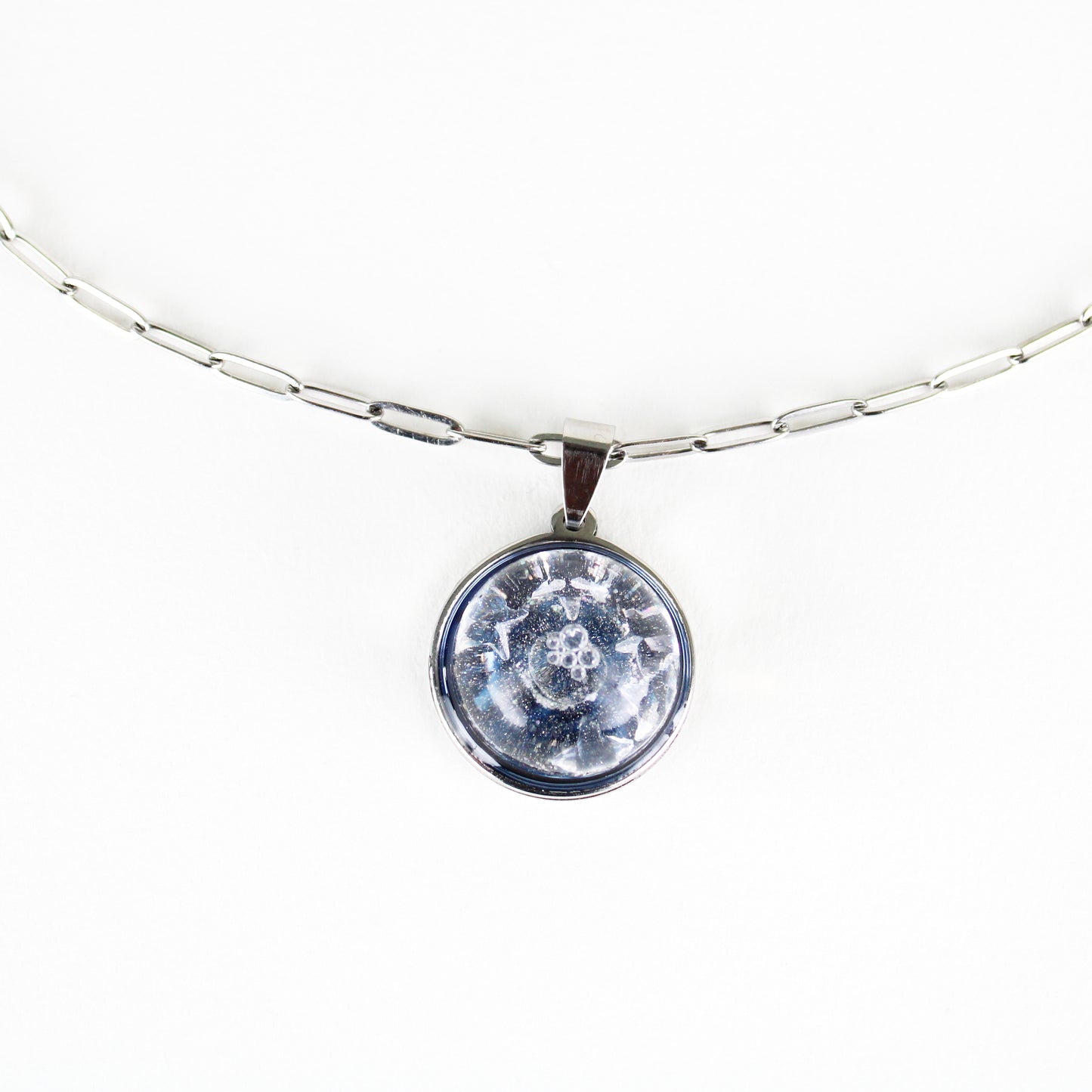 Mini Snow Globe Necklace Starry Night