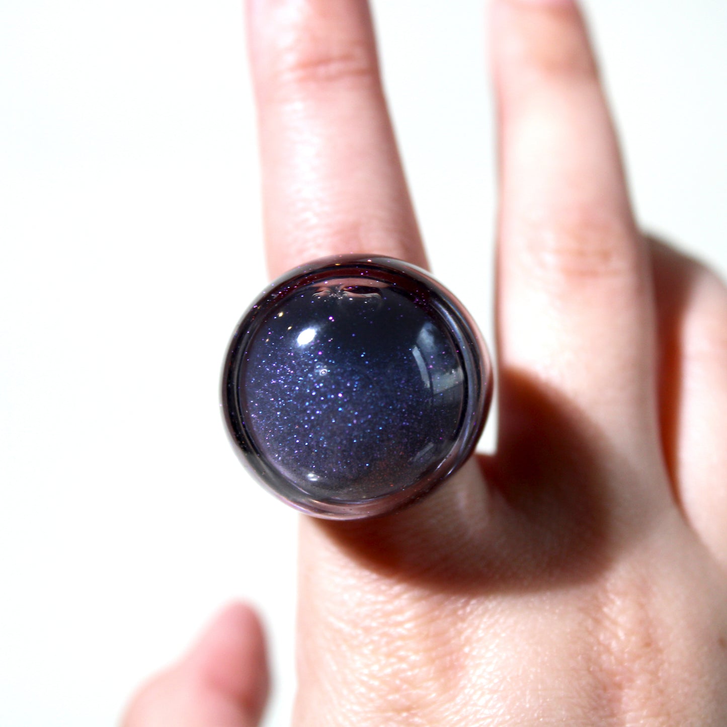 Snow Globe Ring Onyx
