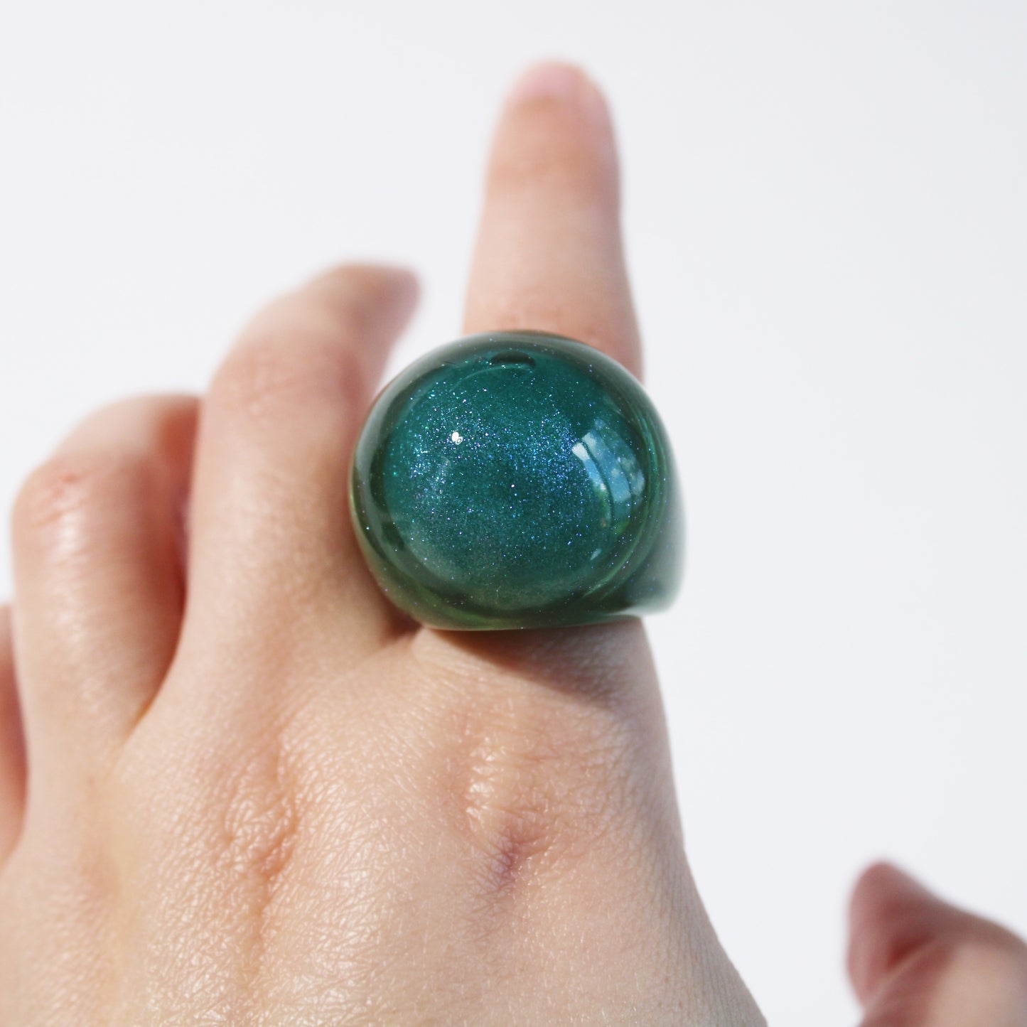 Snow Globe Ring Evergreen