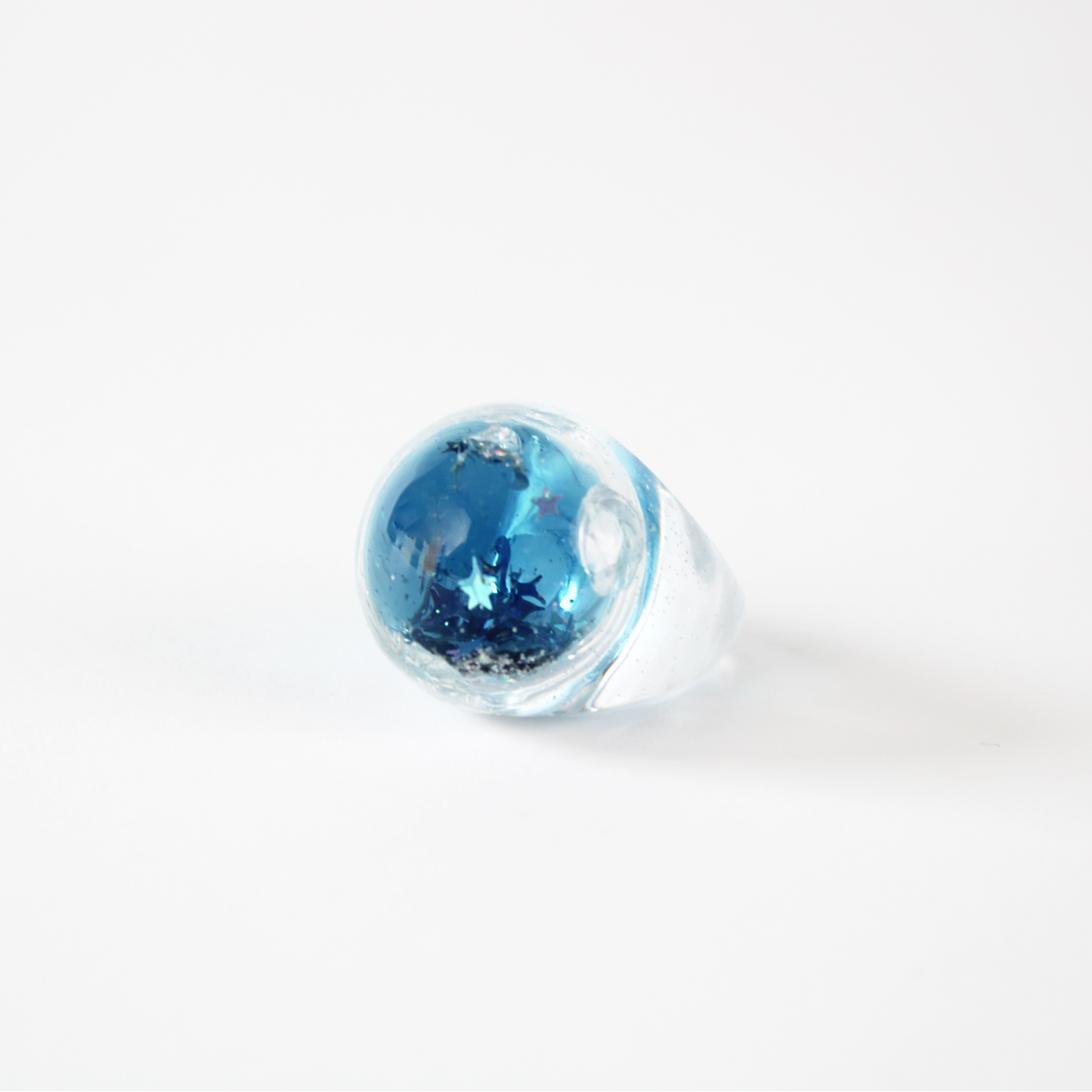 Snow Globe Ring Celestial Silver