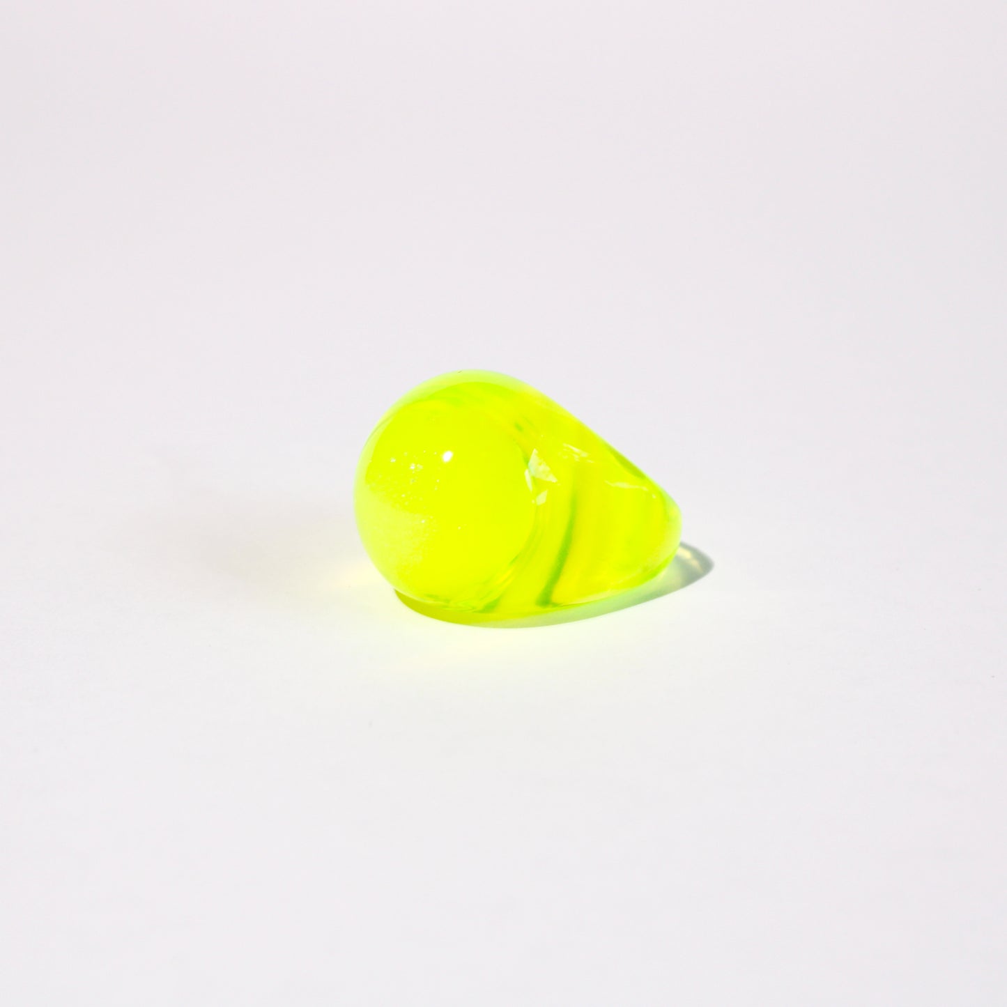 Snow Globe Ring Neon Yellow
