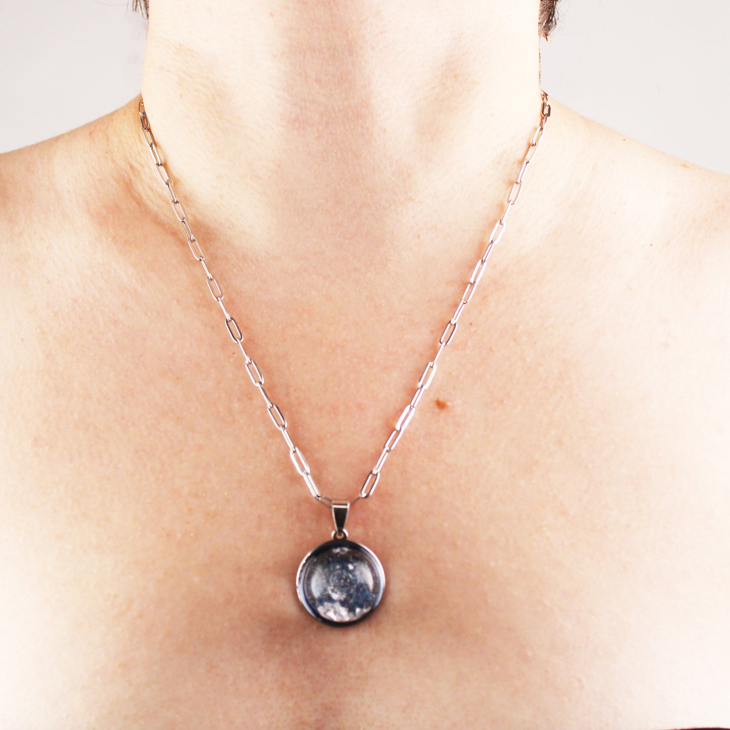 Mini Snow Globe Necklace Starry Night