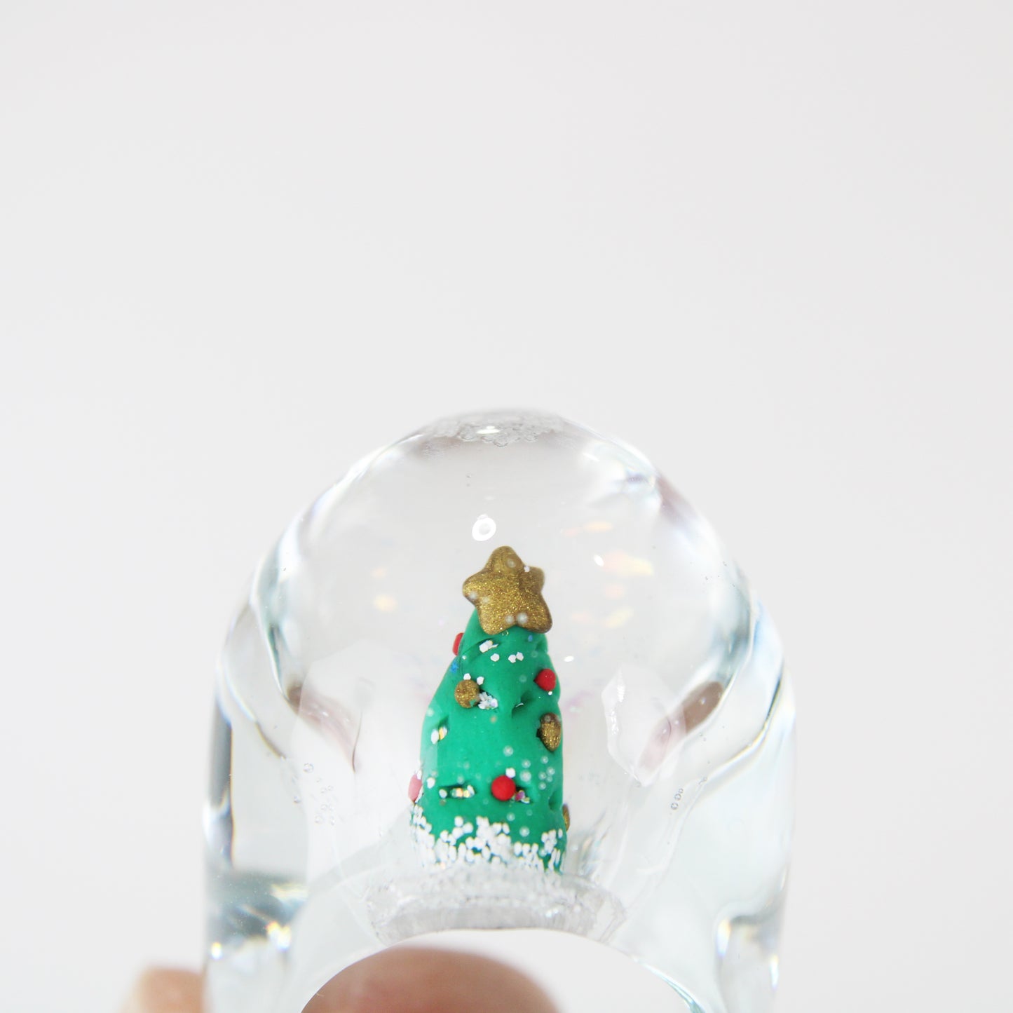 Snow Globe Ring X-mas Tree Special Edition